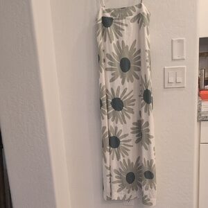 Petal & Pup Sunflower Maxi Skirt in Green and Cream